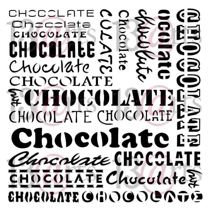 Stencil "Chocolate" - 13arts