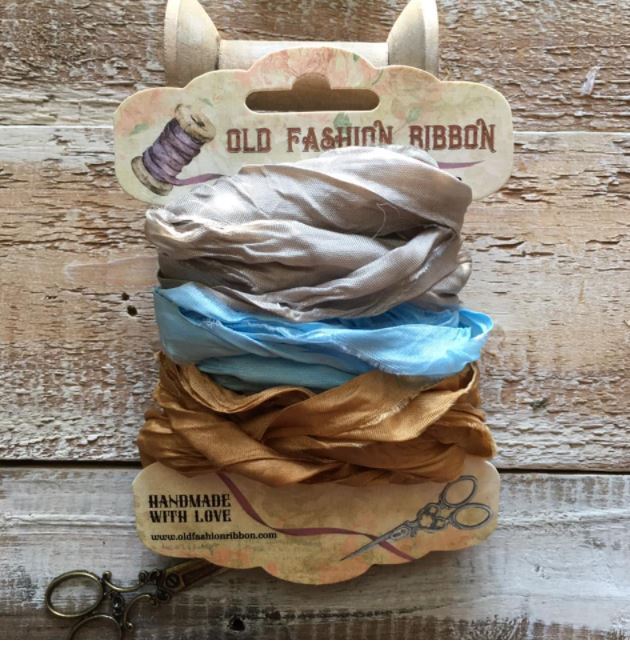Set 3 nastri raso Old Fashion Ribbons - #CR10