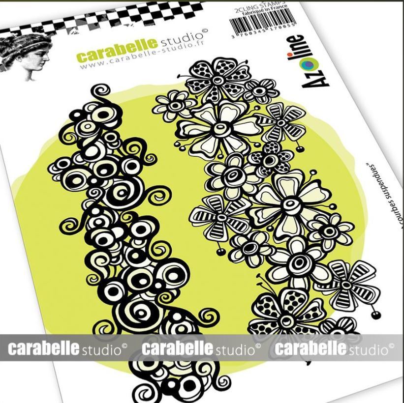 Cling Stamp A6 : Fleurs et courbes suspendues by Azoline - Carabelle Studio