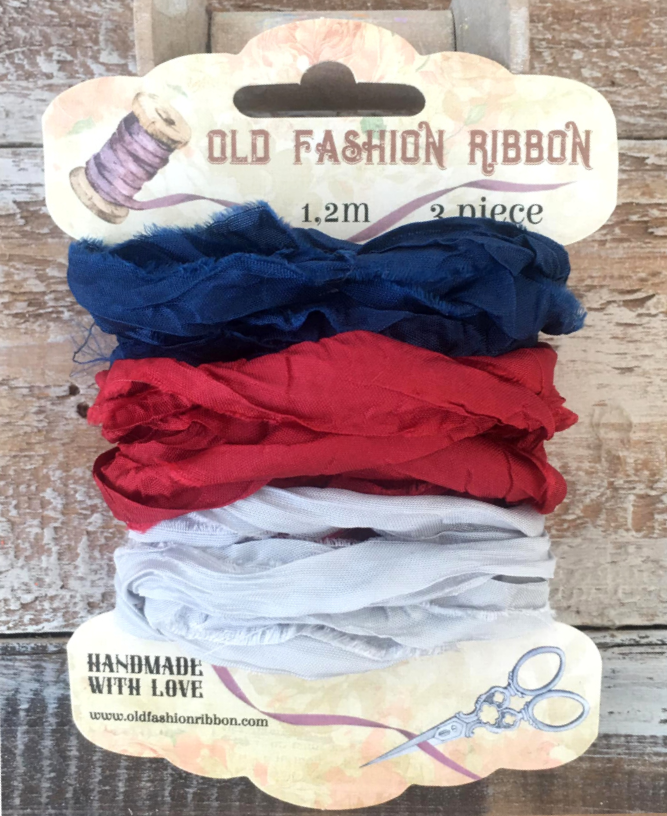 Set 3 nastri raso Old Fashion Ribbons - #M26