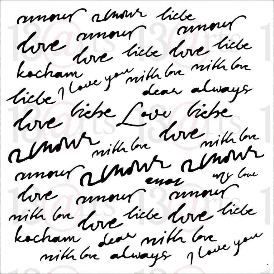 Stencil "Love Letters" - 13arts