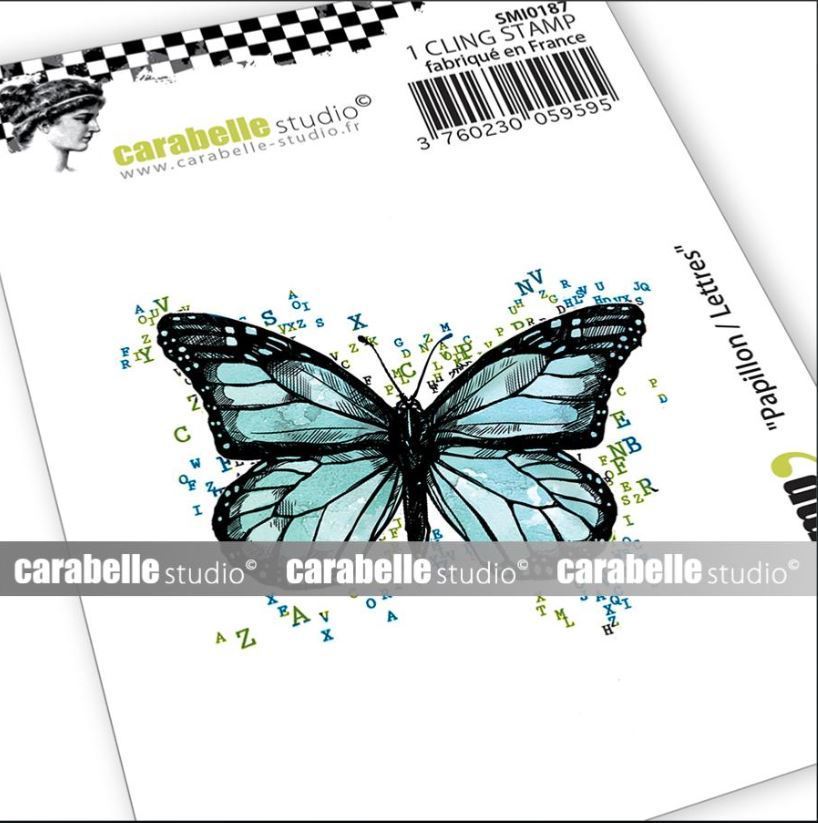 Cling Stamp Small : Papillon / Lettres - Carabelle Studio