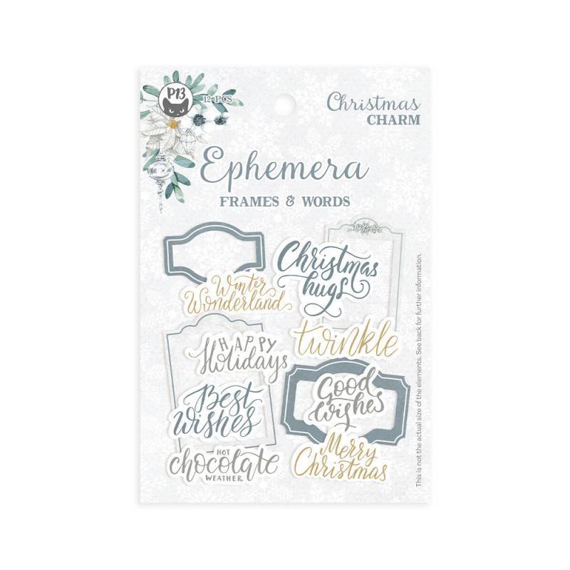 P13 Ephemera set - Christmas Charms Frames and Words
