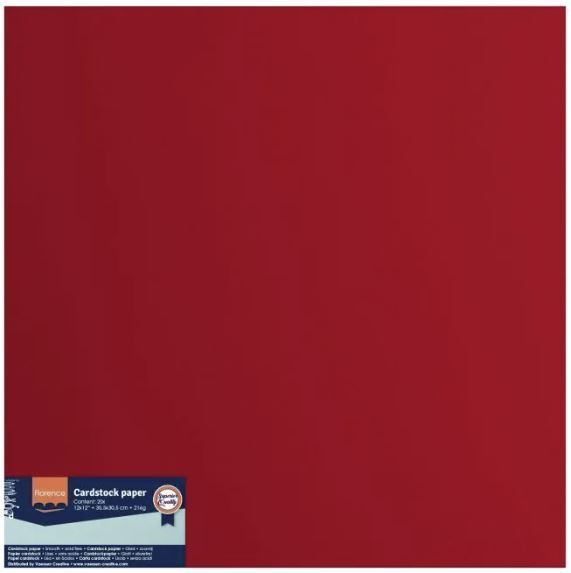 Carta 30x30 Florence Smooth (simil Bazzil) - Poppy Red