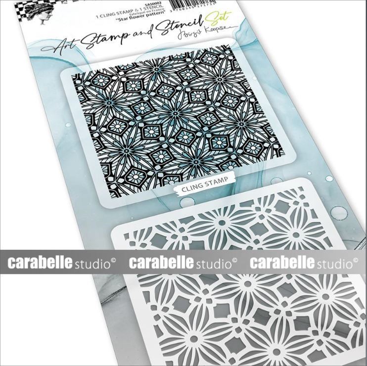 Stamp and stencil Star Flower pattern by Brigit Koopsen - Carabelle Studio