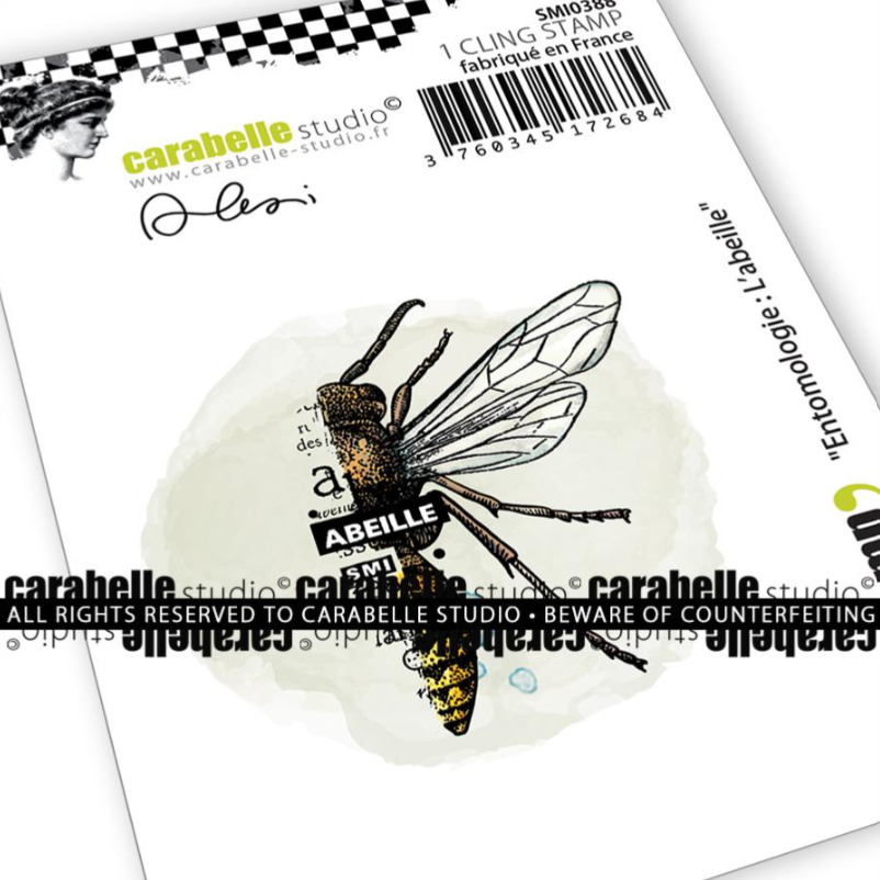 Cling Stamp A6: Entomologie : L’abeille by Alexi - Carabelle Studio
