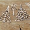 Chipboard Mon MERRY cheri christmas trees - Scrapiniec