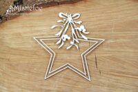 Chipboard Mistletoe Star - Scrapiniec