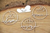 Chipboard Clouded hearts prince - Scrapiniec