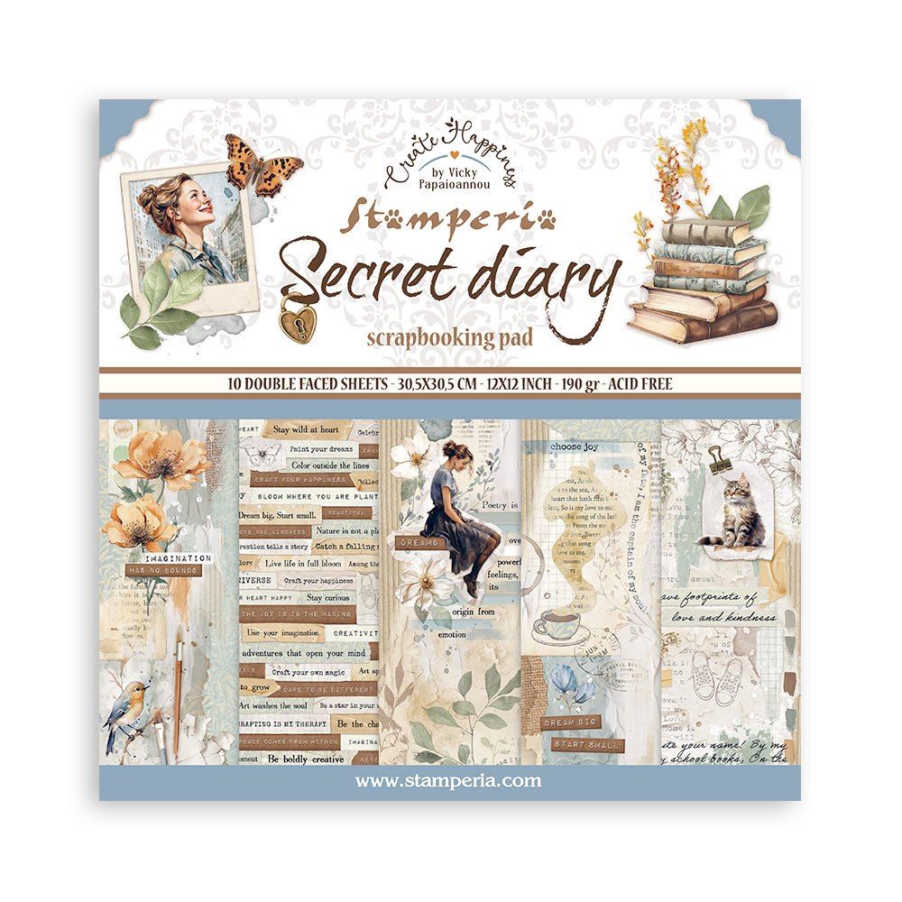 Pad Secret Diary 12″x12″ – Stamperia